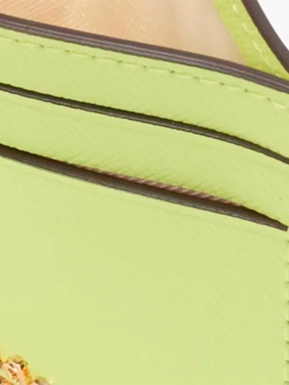 S Kate Spade Madison Small Slim Card Holder Lime Yellow KI368 Wallet NWT $89